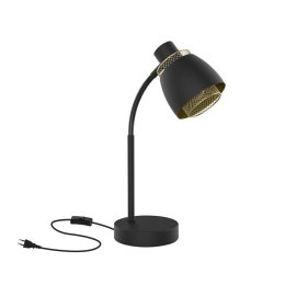Lampa stołowa ALEKSANDRIA czarno-złota siateczkowy klosz loft - Candellux Lighting