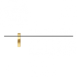 Kinkiet BENE PARETTE NERO / GOLD 100 czarno-złoty smukły minimalistyczny LED 7W 3000K - Orlicki Design